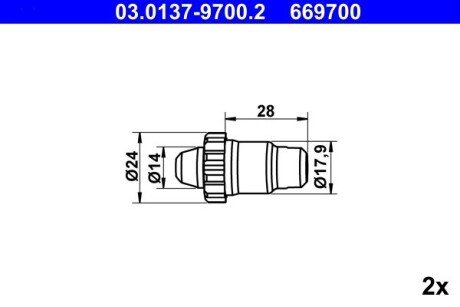 Елемент гальм.барабан.колодок ATE 03013797002