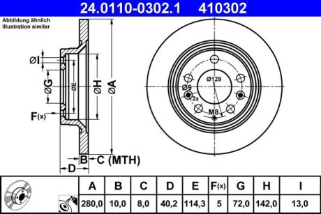 Тормозной диск ATE 24.0110-0302.1