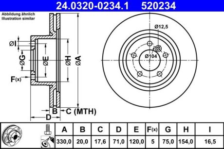 Тормозной диск ATE 24.0320-0234.1