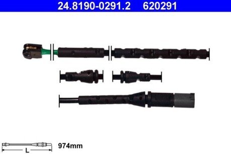 Датчик зносу гальмівних колодок ATE 24.8190-0291.2