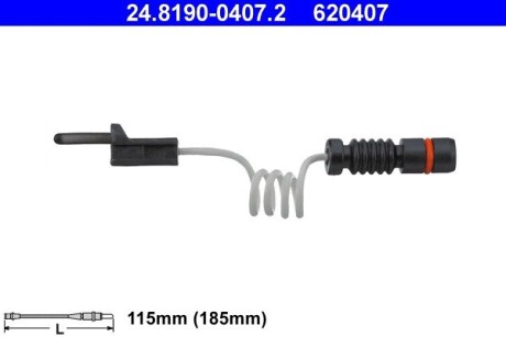 Датчик зносу колодок гальмівних ATE 24.8190-0407.2 (фото 1)