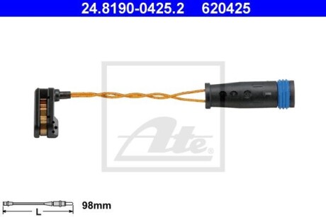 Датчик зносу колодок гальмівних ATE 24.8190-0425.2 (фото 1)