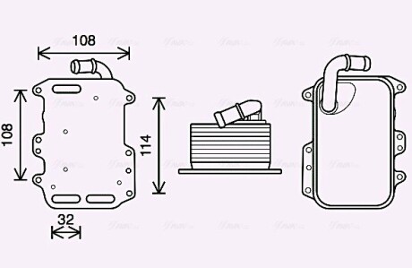 Радіатор масляний VAG (AVA) AVA COOLING AI3405