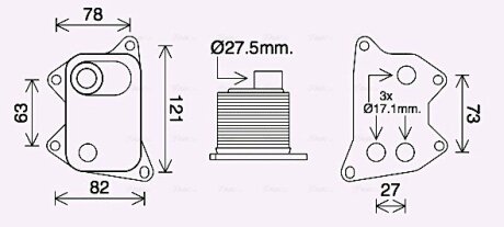 Радіатор масляний VAG (AVA) AVA COOLING AI3420