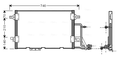 Конденсатор кондиціонера AUDI A6/S6 (C5) (97-) (AVA) AVA COOLING AI5137 (фото 1)