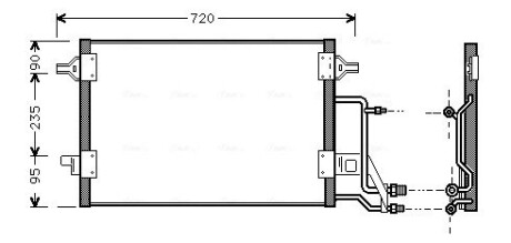 Конденсатор кондиціонера VW (AVA) AVA COOLING AI5140