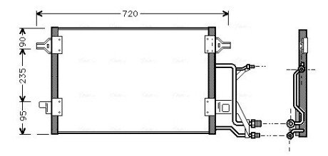 Конденсатор кондиціонера AUDI A6/S6 (C5) (97-)(AVA) AVA COOLING AI5176