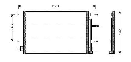 Конденсатор кондиционера AUDI A4 (выр-во AVA) AVA COOLING AI5238