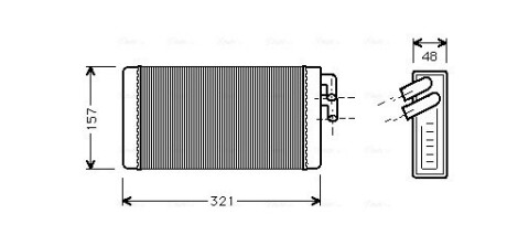Радиатор обогревателя AUDI 100/200/A6 ALL MT/AT (Ava) AVA COOLING AI6052