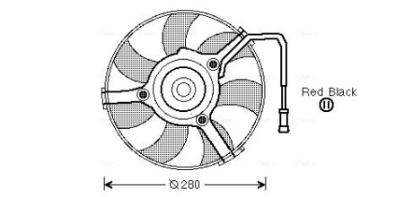 Вентилятор радиатора VW (выр-во AVA) AVA COOLING AI7504