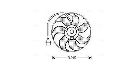 Вентилятор охолодження радіатора AVA COOLING AI7509