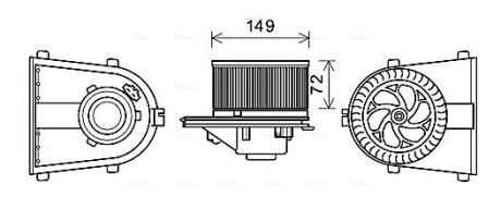 Вентилятор салону AUDI, VW (AVA) AVA COOLING AI8378