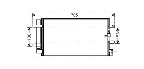 Конденсатор кондиціонера VAG (AVA) AVA COOLING AIA5360D