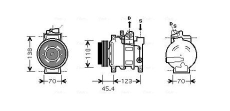 Компрессор кондиционера AUDI A4 B6 (2001) A4 2.5 TDI (выр-во AVA) AVA COOLING AIAK227