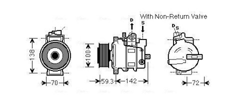 Компрессор кондиционера AUDI A4/ А5/ А6/ Q5 (выр-во AVA) AVA COOLING AIAK334