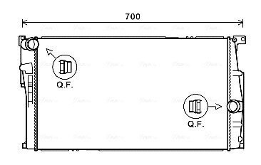 Радіатор охолодження двигуна BMW 1 (F20) (11-19), 3 (F30) (12-18) MT AVA AVA COOLING BW2455