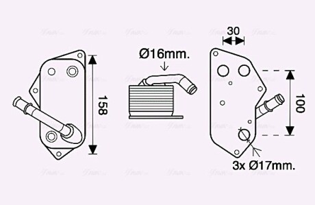 Радиатор масляный BMW (Ava) AVA COOLING BW3558