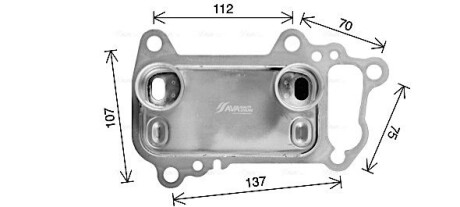 Радіатор масляний BMW 1 E81-E82-E87-E88 (04-) 116 d (AVA) AVA COOLING BW3622