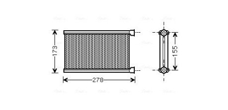 Радиатор обогревателя салона BMW 3E90 1E87 Denso ver. AVA AVA COOLING BW6344 (фото 1)