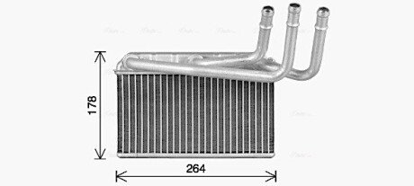 Радіатор обігрівача салону BMW X5e70 X6e71 X5f15 X6f16 AVA AVA COOLING BW6599 (фото 1)