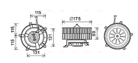 Вентилятор обігрівача салону BMW 7 (E65) (01-) AVA AVA COOLING BW8478