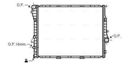 Радіатор охолодження двигуна BMW X5e53 AT 3,0d 3,0i 4,4i 00>03 AVA AVA COOLING BWA2275