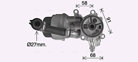 Радіатор масляний CITROEN/FIAT/FORD/VOLVO у зборі (Ava) AVA COOLING CN3307H (фото 1)