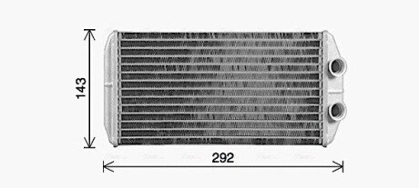 Радіатор опалювача CITROEN C-ELYSEE (2013) (Ava) AVA COOLING CN6338 (фото 1)
