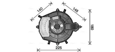 Вентилятор обігрівача салону Citroen Berlingo (12-) 1,6d, C4 Picasso (07-13) Climat AVA AVA COOLING CN8316 (фото 1)