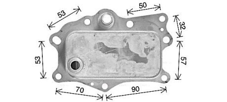 Радіатор масляний Chevrolet Captiva Opel Antara 2,2d, Chevrolet Cruze Orlando 2,0d AVA AVA COOLING CR3143