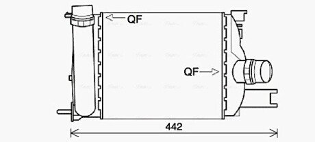 Інтеркулер Renault Duster 1,5DCI 13>, Dokker Lodgy 1,2TCe 1,5DCI 12>, Logan Sandero 1,5DCi 12>, MT AVA AVA COOLING DAA4013