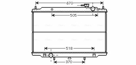 Радіатор охолодження NISSAN PICKUP D22-NP300 98+ (AVA) AVA COOLING DN2266