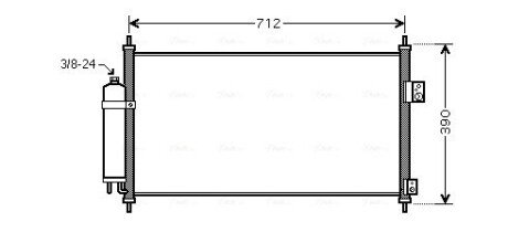 Конденсор (радиатор кондиционера) AVA COOLING DN5263D