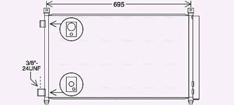 Радіатор кондиціонера Nissan X-trail 2,0i 2,5i 14>, Renault Koleos 2,5i 15> AVA AVA COOLING DN5456D (фото 1)