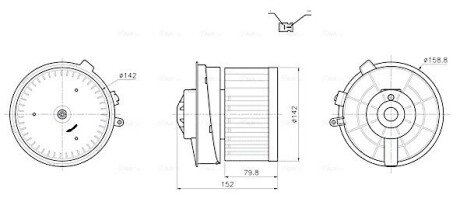 Вентилятор обігрівача салону Nissan Qashqai I (07-13) AVA AVA COOLING DN8486