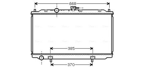 Радіатор охолодження двигуна Nissan Almera N16 (01-), Primera P12 (00-) MT AVA AVA COOLING DNA2215 (фото 1)