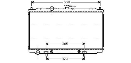 Радиатор охлаждения двигателя Nissan Primera (02-08) 1,8i AT, Primera (00-06) 1,8i AT AVA AVA COOLING DNA2218