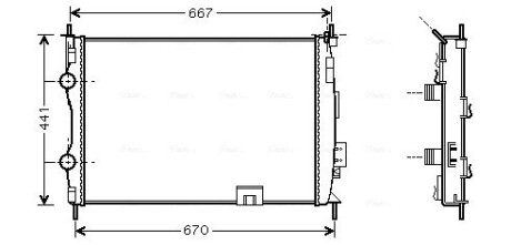Радіатор охолодження двигуна NISSAN QASHQAI (2007) 2.0 (AVA) AVA COOLING DNA2280