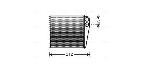 Радиатор обогревателя салона Nissan Micra (02-), Note (06-), Tiida (04-) AVA AVA COOLING DNA6256