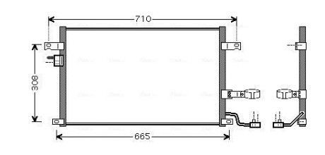 Радиатор кондиционера Lacetti / Nubira All 08/03- 1,6-1,8 (AVA) AVA COOLING DW5056D