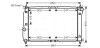 Радіатор охолодження CHEVROLET AVEO (T250, T255) (05-) 1.4 i 16V (трубчаті) (AVA) AVA COOLING DWA2067 (фото 1)