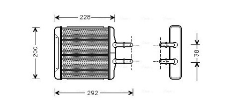 Радіатор обігрівача LANOS /NUBIRA ALL 97- (AVA) AVA COOLING DWA6027