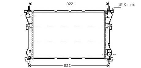 Радіатор охолодження двигуна TRANSIT VII 20TD MT 00- (Ava) AVA COOLING FD2320