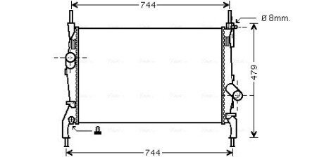 Радіатор охолодження двигуна AVA COOLING FD2404