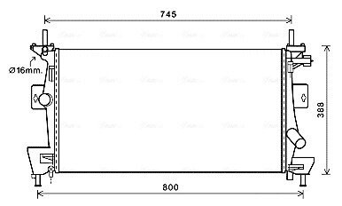 Радіатор охолодження FORD C-MAX/FOCUS (AVA) AVA COOLING FD2475