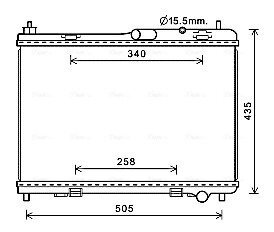 Радиатор охлаждения двигателя Ford B-max (12-) Fiesta (15-) 1,6i AVA AVA COOLING FD2605