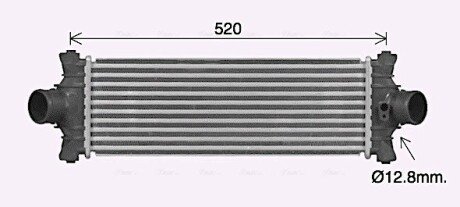 Інтеркулер Ford Tranzit 2,2TDCI 06> 14> AVA AVA COOLING FD4677