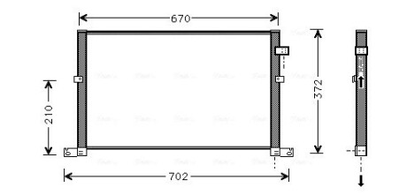 Конденсатор кондиционера FORD (выр-во AVA) AVA COOLING FD5334