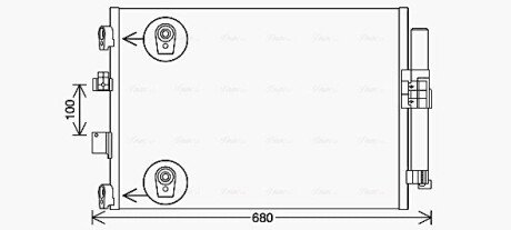 Конденсор (радіатор кондиціонера) AVA COOLING FD5654D