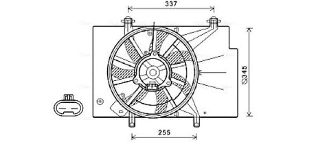 Вентилятор двигуна FORD FIESTA/ B-MAX (AVA) AVA COOLING FD7582